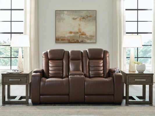 High Impact Power Reclining Loveseat With Console