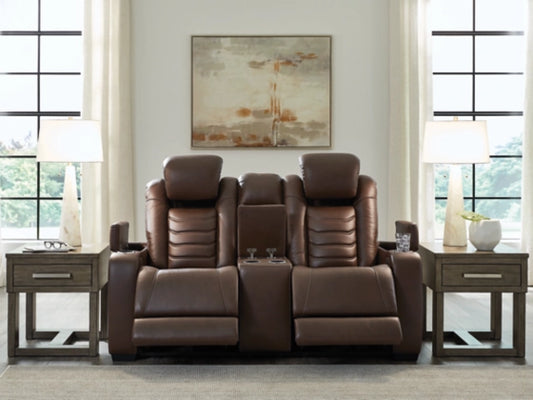 High Impact Power Reclining Loveseat With Console
