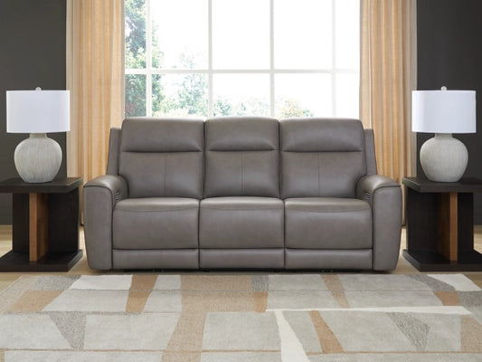 5Z-Comfort Dual Power Leather Reclining Sofa