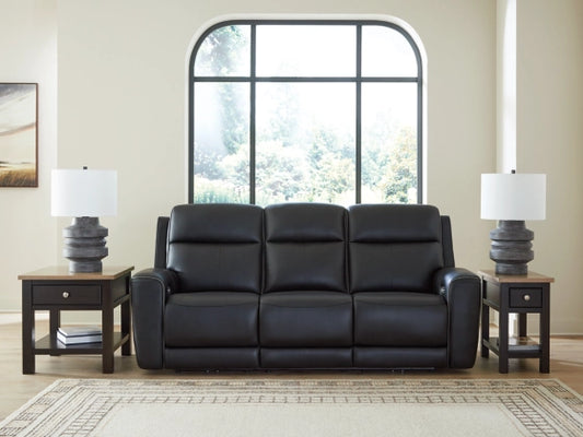5Z-Comfort Dual Power Leather Reclining Sofa