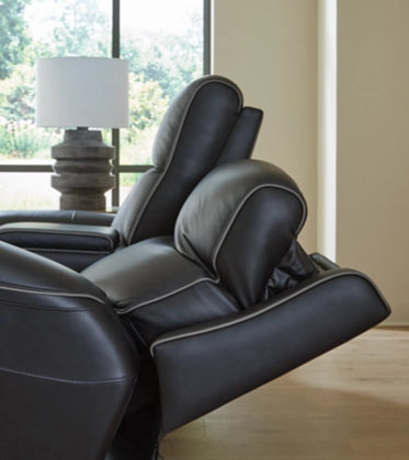 5Z-Comfort Dual Power Leather Reclining Sofa