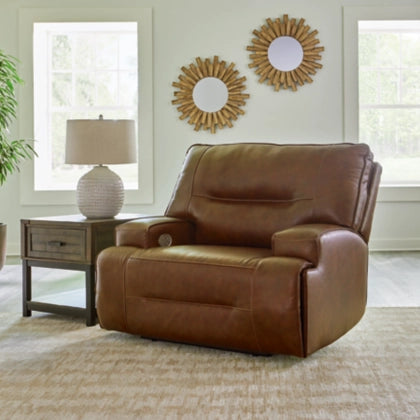 Francesca Oversized Dual Power Leather Recliner
