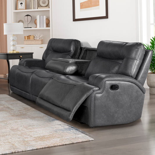 Titan Gray Reclining Sofa