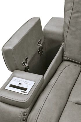 The Man-Den Power Reclining Console Loveseat