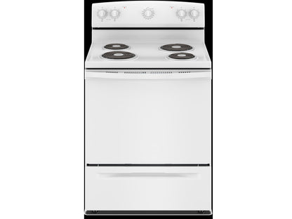 Cocina eléctrica independiente Conservator de 30 pulgadas con 4 elementos de bobina, color blanco
