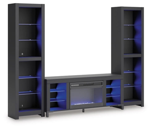 Cayberry 3-Piece Entertainment Center w/Fireplace