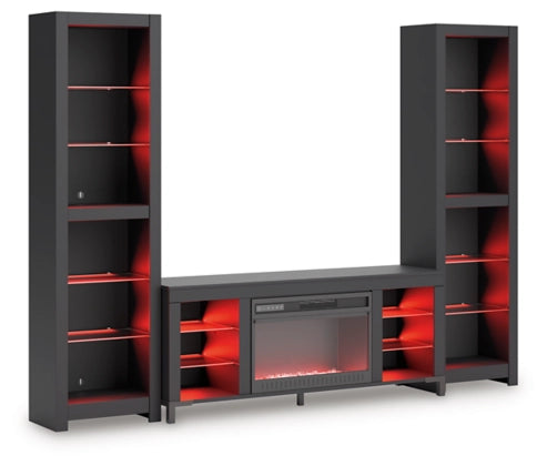 Cayberry 3-Piece Entertainment Center w/Fireplace