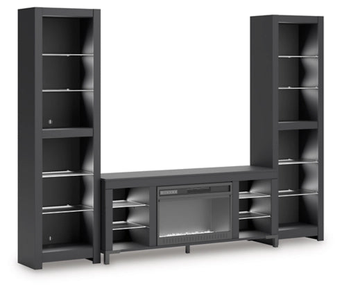 Cayberry 3-Piece Entertainment Center w/Fireplace