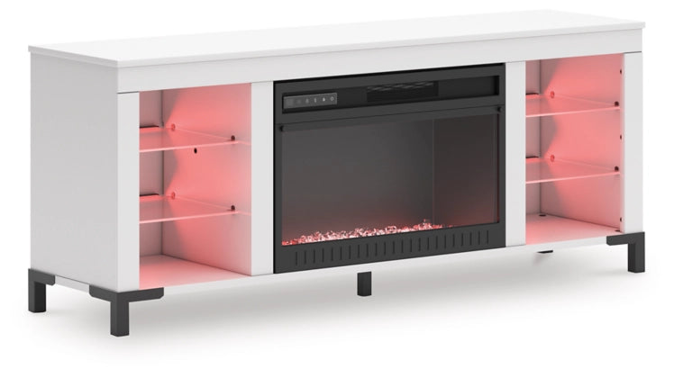 Brollevi TV Stand With Electric Fireplace