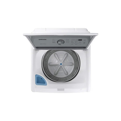 Lavadora de carga superior de 4.5 pies cúbicos con impulsor y reducción de vibraciones en color blanco