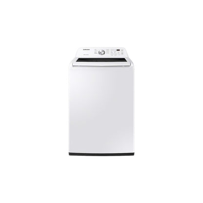 Lavadora de carga superior de 4.5 pies cúbicos con impulsor y reducción de vibraciones en color blanco
