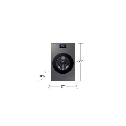 Lavadora y secadora eléctrica todo en uno Bespoke AI Laundry Vented Combo™ de ultra capacidad de 5.3 pies cúbicos con AI Home en acero oscuro 