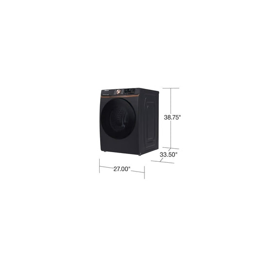 5 cu. ft. Extra Large Capacity Smart Front Load Washer in Brushed Black with Super Speed Wash and Steam