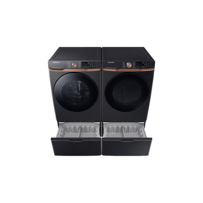 5 cu. ft. Extra Large Capacity Smart Front Load Washer in Brushed Black with Super Speed Wash and Steam