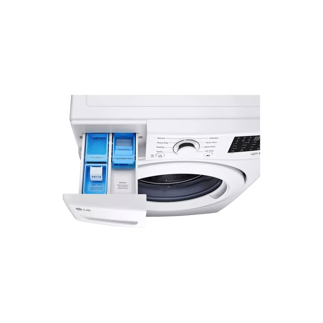 5.0 cu. ft. Stackable Front Load Washer in White with 6 Motion Cleaning Technology