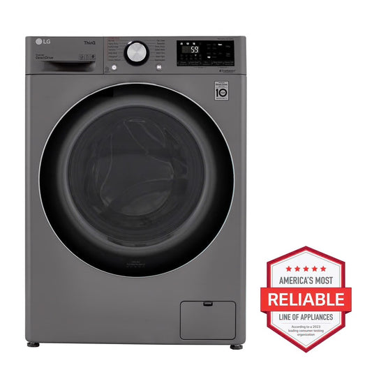 2.4 cu. ft. SMART All-in-One Compact Front Load Washer & Ventless Dryer Combo in Graphite Steel with Steam