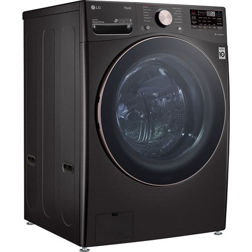 4.5 Cu. Ft. Stackable SMART Front Load Washer in Black Steel with Steam and TurboWash360 Technology
