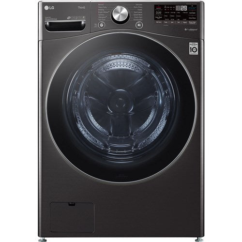 4.5 Cu. Ft. Stackable SMART Front Load Washer in Black Steel with Steam and TurboWash360 Technology