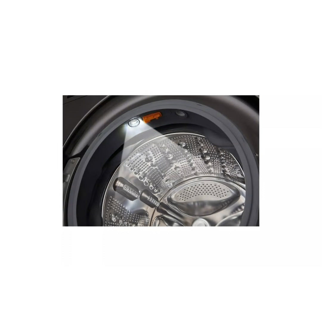 5.0 cu. ft. Stackable Smart Front Load Washer in Black Steel with ezDispense, AI Digital Dial, Steam and TurboWash360