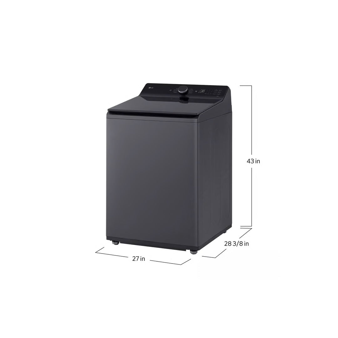 5.3 cu. ft. SMART Top Load Washer in Matte Black with Agitator, Easy Unload and TurboWash3D Technology