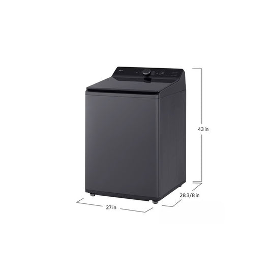 5.3 cu. ft. SMART Top Load Washer in Matte Black with Agitator, Easy Unload and TurboWash3D Technology