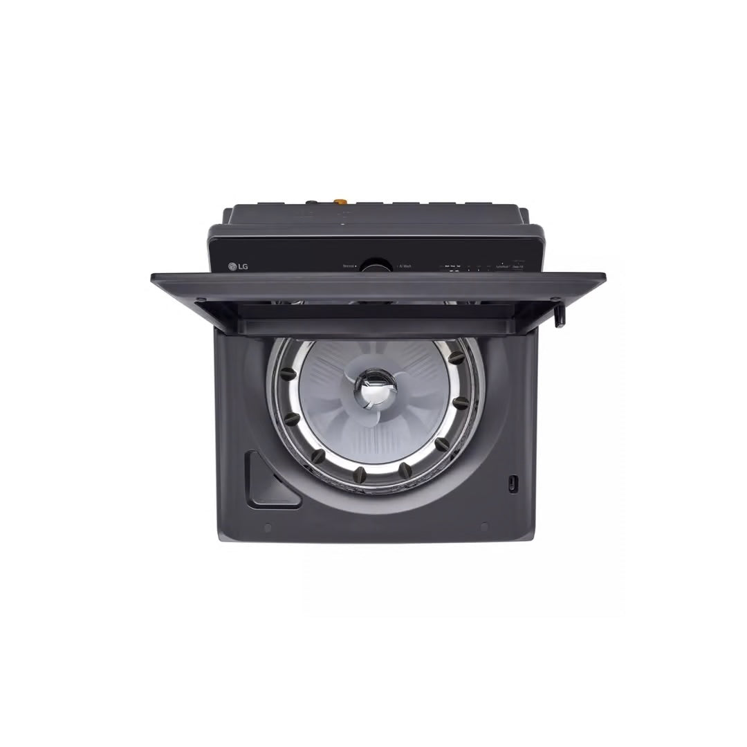 5.3 cu. ft. SMART Top Load Washer in Matte Black with Agitator, Easy Unload and TurboWash3D Technology