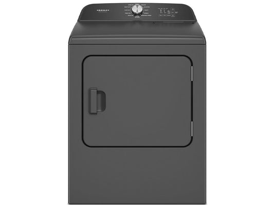Professional 7.0 cu. ft. Vented Front Load Electric Dryer in Volcano Black with 11 Cycle Options and Reversible Door