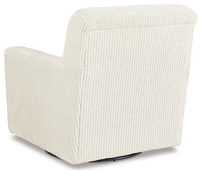 Herstow - Swivel Glider Accent Chair - Ivory