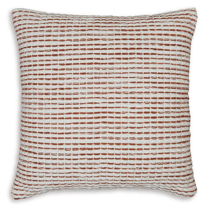 Nashlin - Pillow (Set of 4) - White / Rust