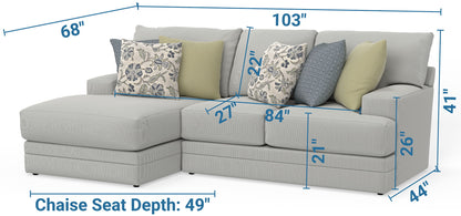 Stockbridge - Sectional With Comfort Coil Seating And 9 Accent Pillows Included