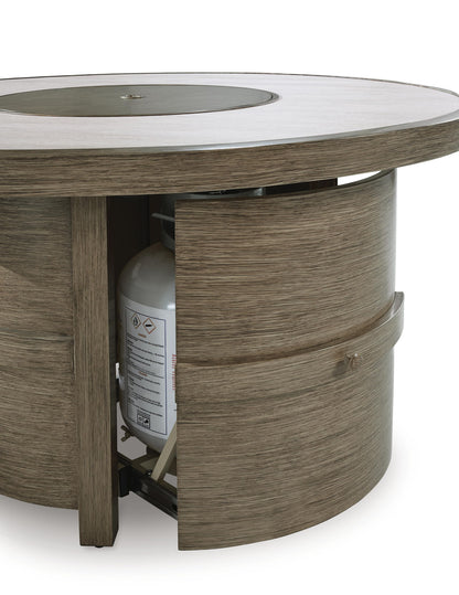 Rainier Ranch - Round Fire Pit Table - Beige