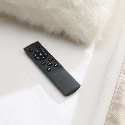 B543 - Velvet Bed With Fireplace & Bluetooth Speaker & USB