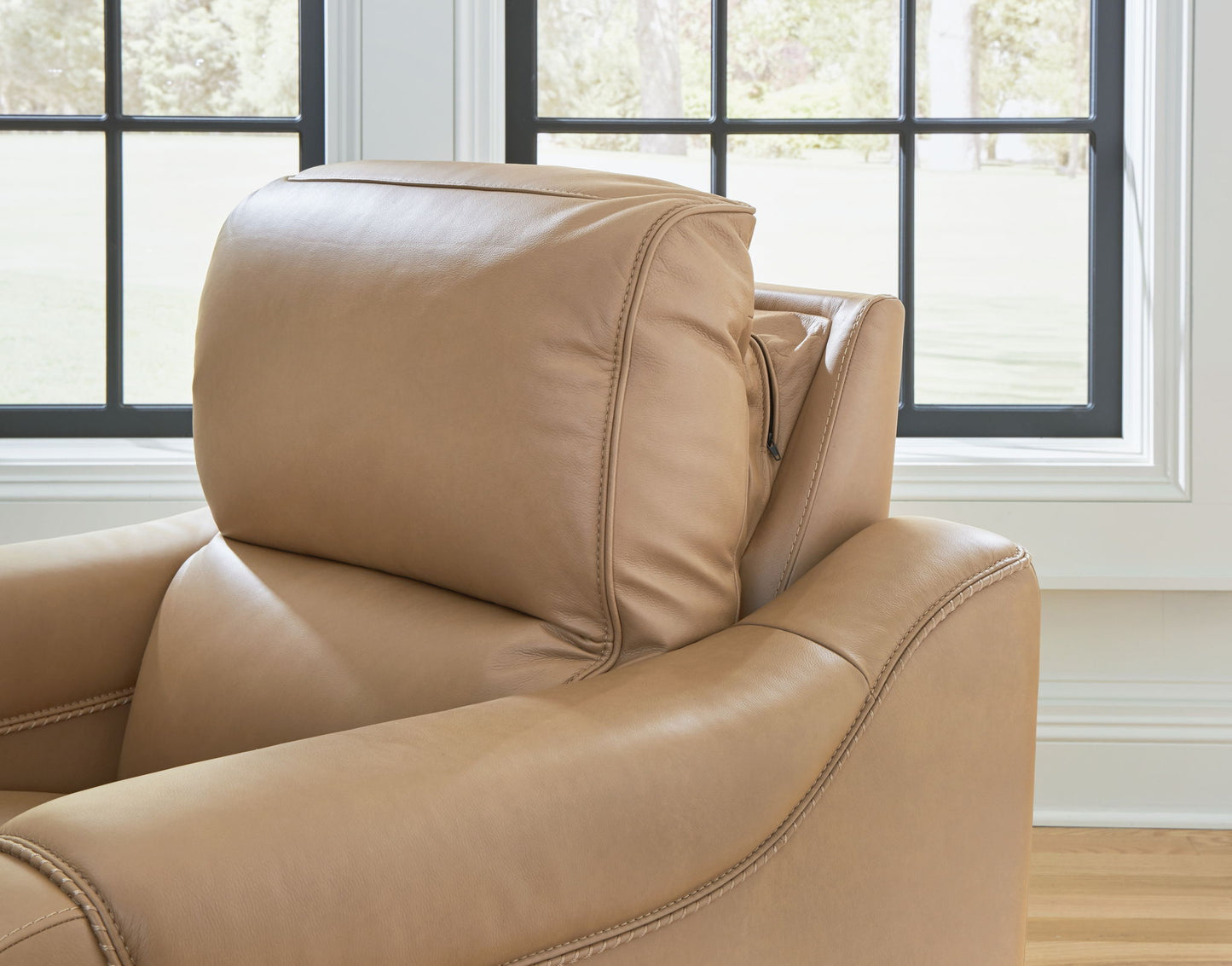 Mosswell - Power Reclining Sofa With Adj Headrest - Toffee