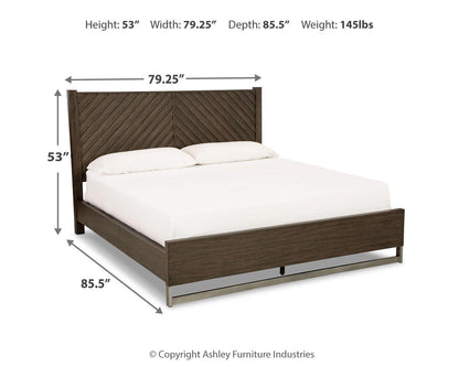 Arkenton - King Panel Bed - Grayish Brown