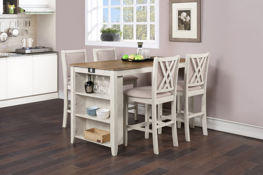 Amy 5 PC Counter Storage Dining Group