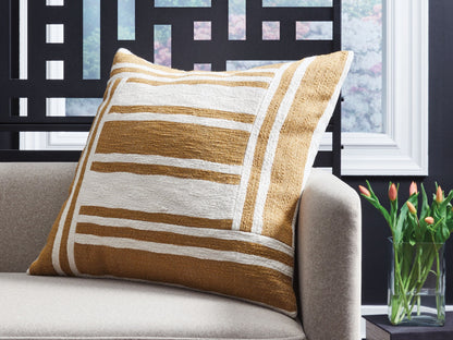 Darrman - Pillow (Set of 4) - Ochre / Ivory