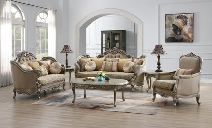 U197 - Traditional Loveseat - Brown