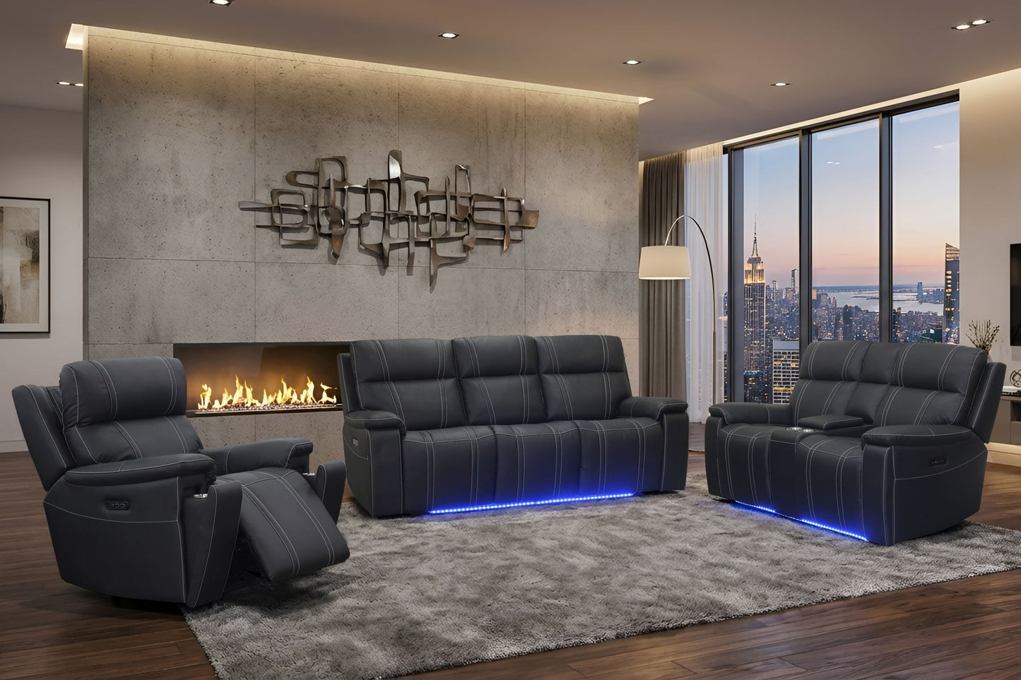 Hartley - Glider Recliner - Black