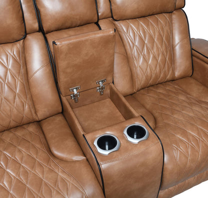 U72 - Power Reclining Loveseat - Brown