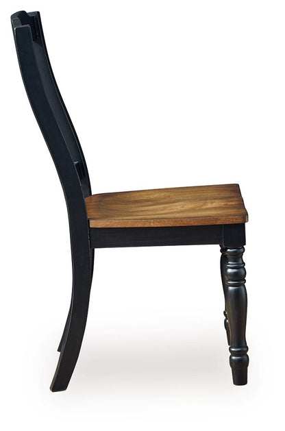 Clorazi - Dining Room Side Chair (Set of 2) - Black / Brown