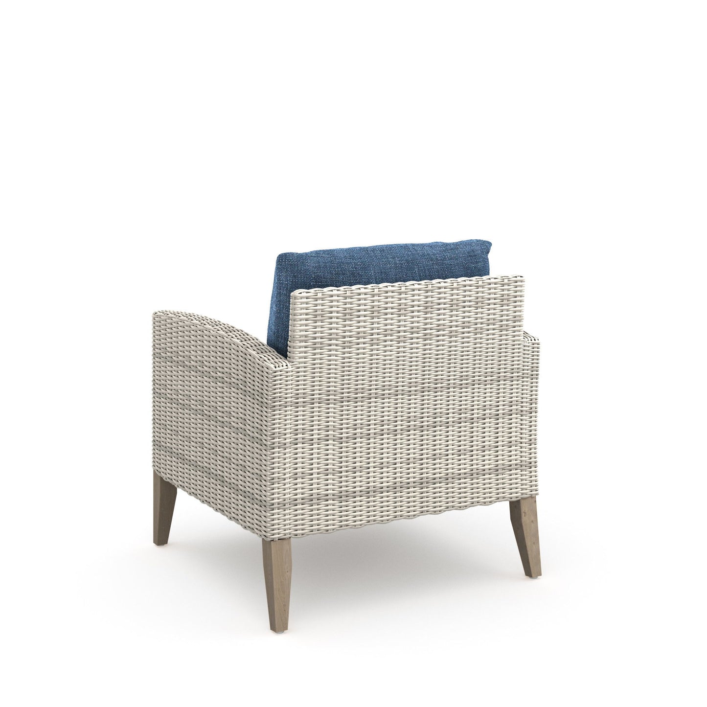 Carezza - 5 Piece Set (Sofa & 2 Club Chairs & 2 Stools) - Dark Blue