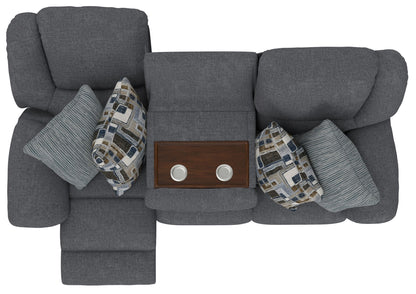 Trifecta - Sofa With 3 Recliners and Drop Down Table