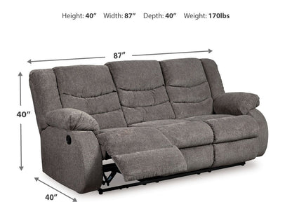 Tulen - Reclining Sofa - Gray