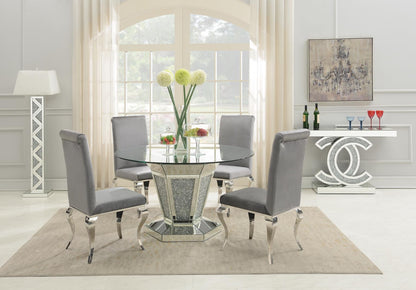 G-100 - Glamour Dining Table - Pearl Silver