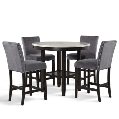 Celeste - Round Counter Table - Espresso