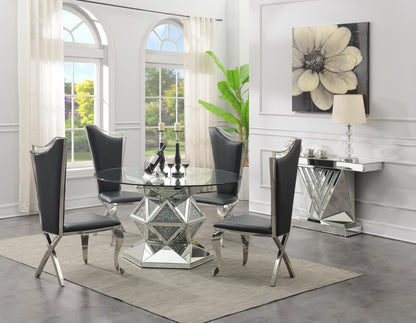 G-102 - Glamour Dining Table - Pearl Silver