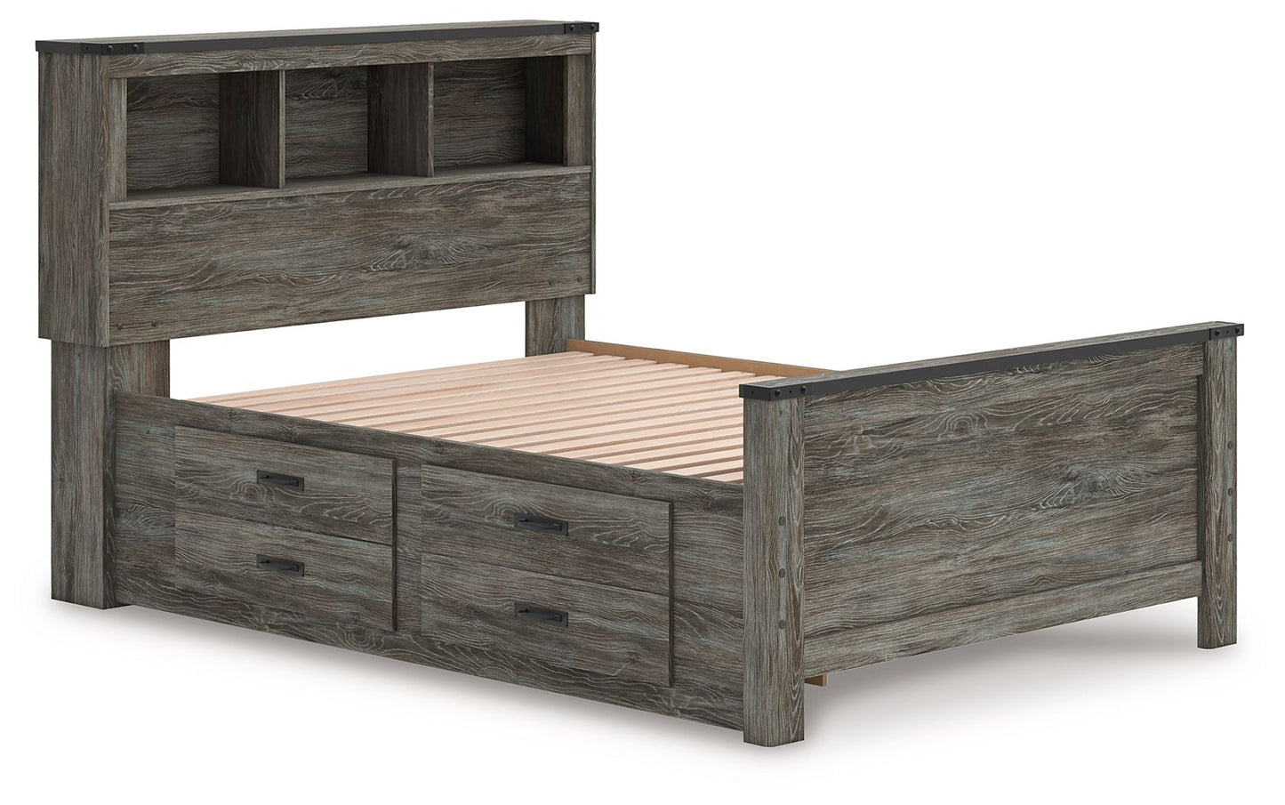 Frandern - Bookcase Panel Bedroom Set With Storage