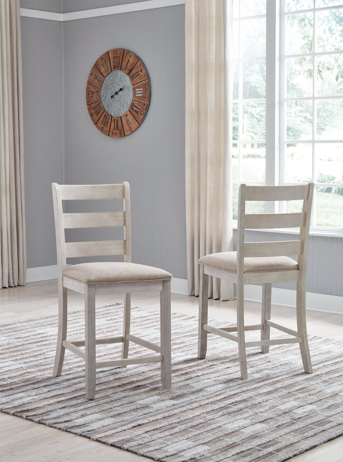 Skempton - Upholstered Barstool (Set of 2) - White