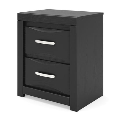 Stabotta - Two Drawer Night Stand - Black