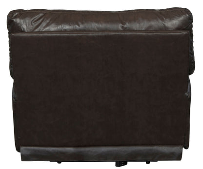 Wembley - Italian Leather Match Power Lay Flat Recliner With Power Adjustable Headrest & Lumbar - Chocolate